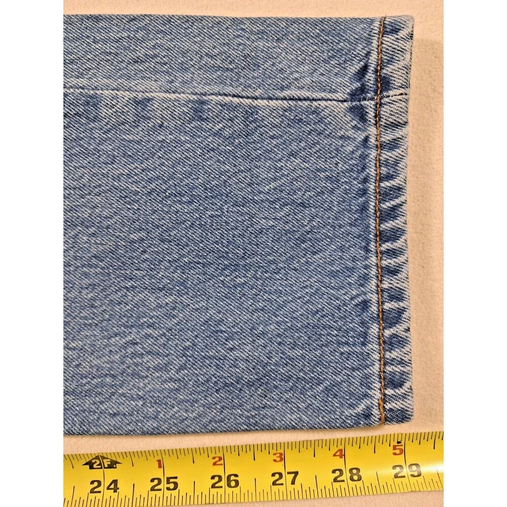 Levi’s 501 CT Jeans Women 30x32 Light Wash Distressed Tapered Denim - Picture 11 of 12